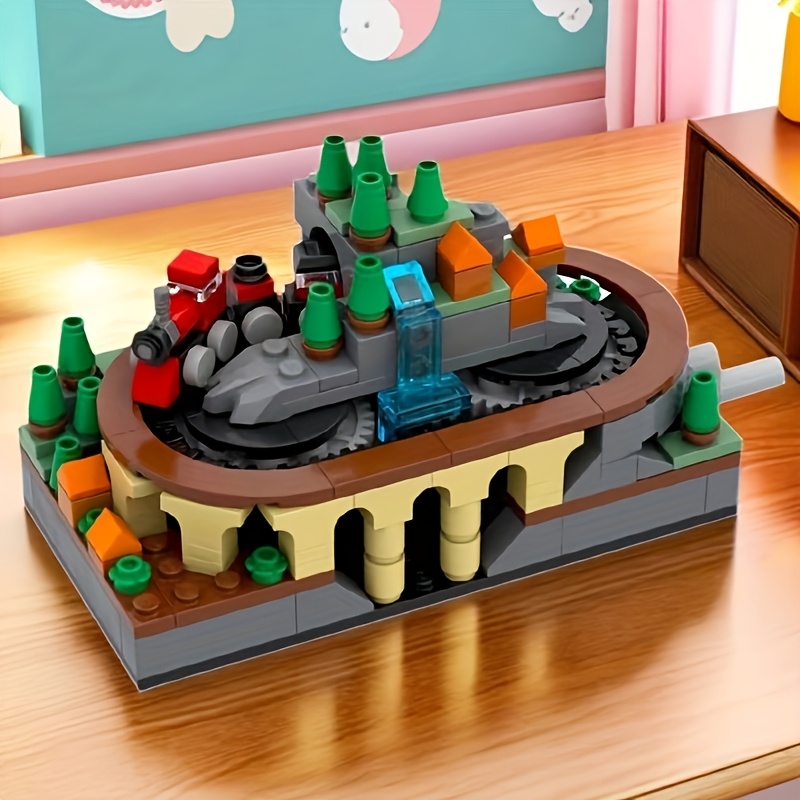 Mountain Adventure Kinetic Building Blocks Set with Train Model